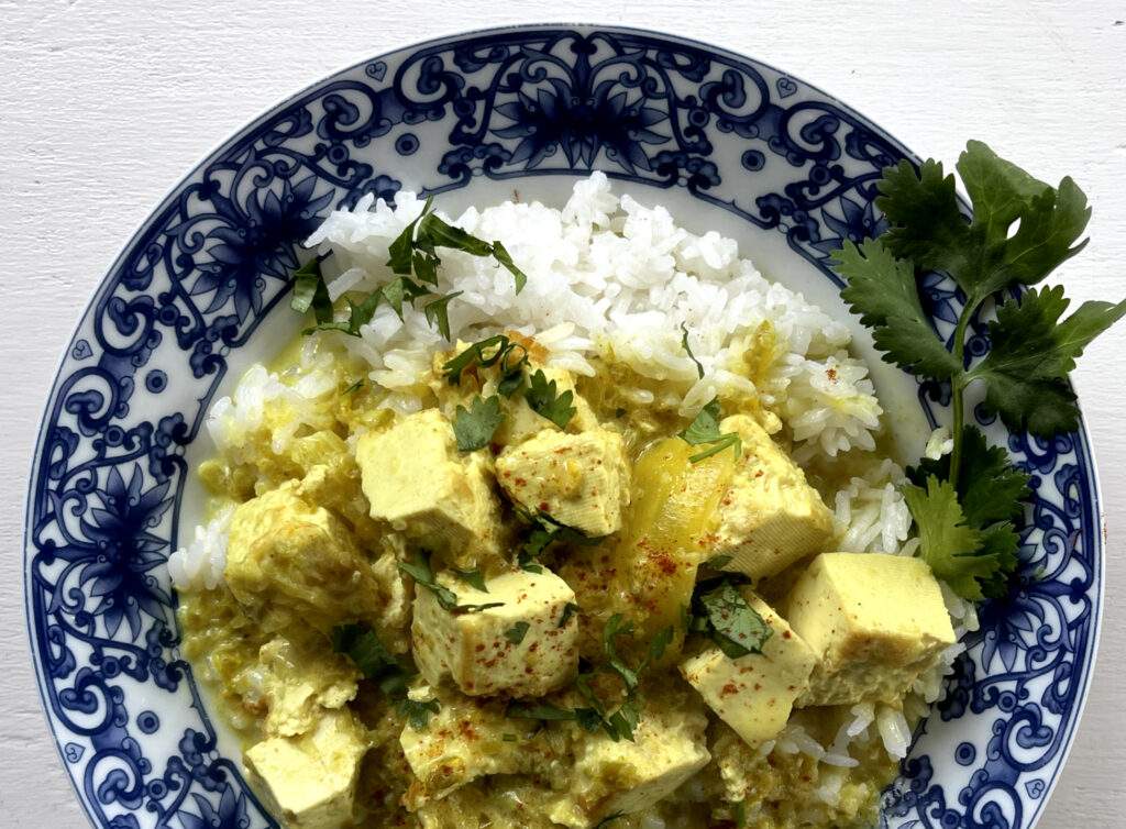 yellow curry tofu morgan be cookin
